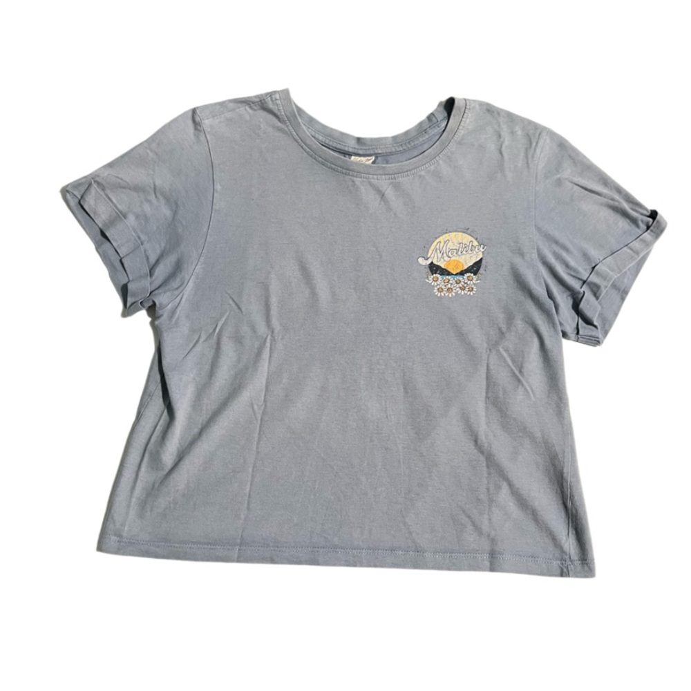S Vibe N’ Malibu Women’s Cropped Baby Tee Crop Top Graphic T Shirt 100% Cotton